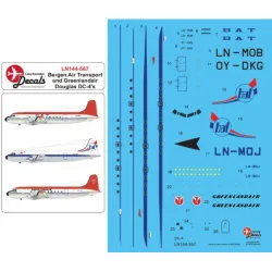 Lima November Decals 144-567 1/144 Bergen Air Transport/Bat And Greenlandair Dc-4