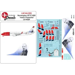 Lima November Decals 144-595 1/144 Norwegian Air Argentina B737-800 Lv-hqh