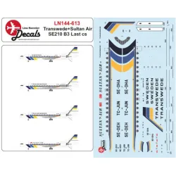 Lima November Decals 144-613 1/144 Transwede New Cs Se210 10b3 And Sultan Air