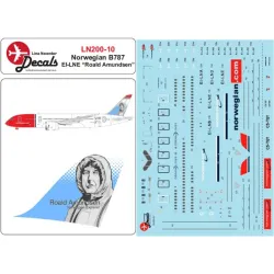 Lima November Decals 200-10 1/200 Norwegian B787-800 Ei-lne Roald Amundsen