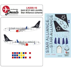 Lima November Decals 200-16 1/200 Sas B737-800 Star Alliance Cs