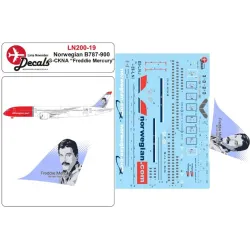 Lima November Decals 200-19 1/200 Norwegian B787-900 G-ckna Freddie Mercury