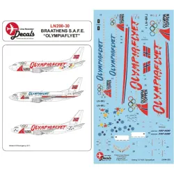 Lima November Decals 200-30 1/200 Braathens Safe B737-500 Olympiaflyet Colours