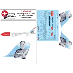 Lima November Decals 200-34 1/200 Norwegian B787-900 G-cknz/Se-rxz Freddie Laker