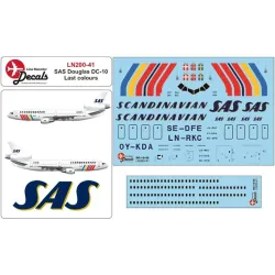 Lima November Decals 200-41 1/200 Sas Douglas Dc-10 In Rainbow Colours