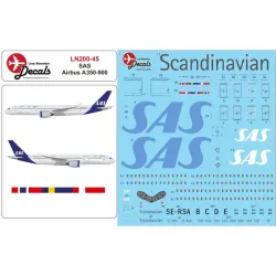 Lima November Decals 200-45 1/200 Sas Airbus A350-900