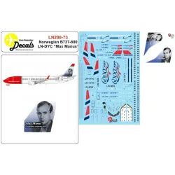 Lima November Decals 200-70 1/200 Norwegian B737-800 Ln-ngg Gunnar Sonsteby