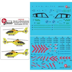 Lima November Decals 32-02 1/32 Norwegian Air Ambulanse Ec135 New Cs