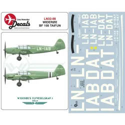 Lima November Decals 32-08 1/32 Wideroe Bf-108 Taifun