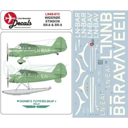 Lima November Decals 48-13 1/48 Wideroe Stinson Reliant Sr-8/9 With Masks For Sr9