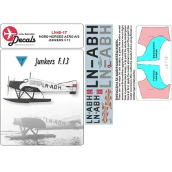 Lima November Decals 48-17 1/48 Nord-norges Aero Junkers F.13 With Masks