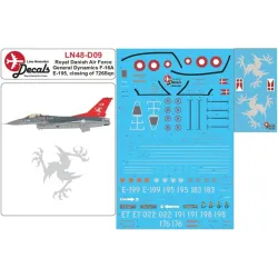 Lima November Decals 48-d09 1/48 Royal Danish Air Force F-16 Closing Of 726 Sqn