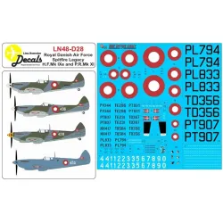 Lima November Decals 48-d28 1/48 Rdaf Spitfire Legacy All Schemes