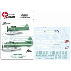 Lima November Decals 72-506 1/72 Dhc-2 Beaver And Dhc-3 Otter Wideroe Incl Masks