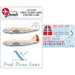 Lima November Decals 72-525 1/72 Fred Olsen Old And New Scheme For C-46 Includes Masks