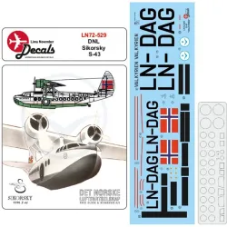 Lima November Decals 72-529 1/72 Dnl Sikorsky S-43 Includes Window Masks