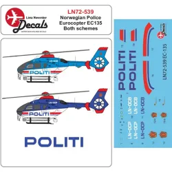 Lima November Decals 72-539 1/72 Norwegian Police Ec135
