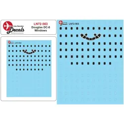 Lima November Decals 72-563 1/72 Dc-8 Windows, Enough For All Dc-8 Models