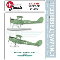 Lima November Decals 72-568 1/72 Wideroe Dh-60m Moth