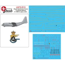 Lima November Decals 72-d13 1/72 Royal Danish Air Force C130h New Colors