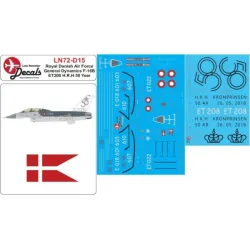 Lima November Decals 72-d15 1/72 Royal Danish Air F-16b H.k.h.50 Years