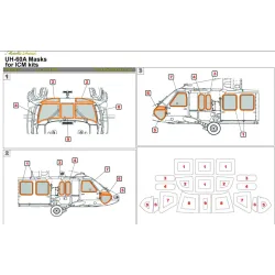 Metallic Details Mdm4832 1/48 Uh-60a Black Hawk Painting Masks Icm