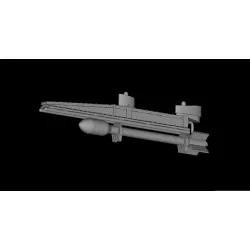 Metallic Details Mdr3286 1/32 Hawker Typhoon Rp-3 Rockets With Launch Rails 8 Pcs 3d Printed Detail Set