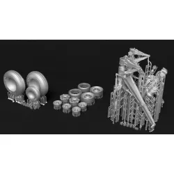 Metallic Details Mdr48300 1/48 F-14a Tomcat Landing Gear With Wheels 3d Printed Detail Set For Tamiya Kit