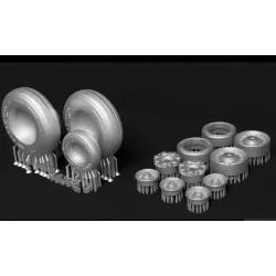 Metallic Details Mdr48301 1/48 F-14a Tomcat Wheels With Separate Wheel Hubs 3d Printed Detail Set