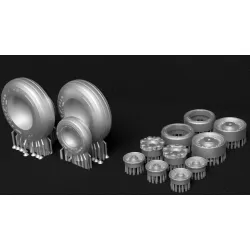 Metallic Details Mdr72136 1/72 F-14a Tomcat Wheels With Separate Wheel Hubs 3d Printed Detail Set