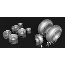 Metallic Details Mdr72137 1/72 Uh-60 Black Hawk Wheels 3d Printed Detail Set