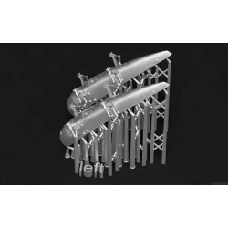 Metallic Details Mdr72159 1/72 Hawker Typhoon Bomb Racks 3d Printed Detail Set