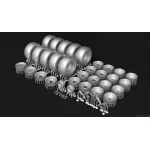 Metallic Details Mdr72165 1/72 North American Xb-70 Valkyrie Wheels 3d Printed Detail Set
