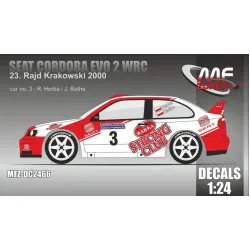 Mf-zone Dc2466 1/24 Seat Cordoba Evo 2 Wrc Strong Club Rajd Krakowski 2000 3 Herba