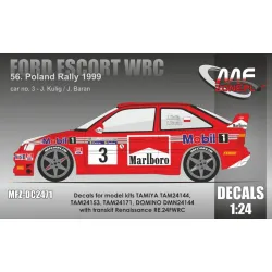 Mf-zone Dc2471 1/24 Ford Escort Wrc M7 Mlp Mobil 1 Marlboro Rally Polski 1999 3 Kulig/Baran For Tamiya And Domino