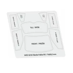 Mf-zone Sz10 1/24 Window Masks For Skoda Fabia R5/Rally2 Evo For Ixo