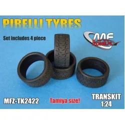 Mf-zone Tk2422 1/24 Pirelli Tyres 4 Pieces For Tamiya Rubber Set