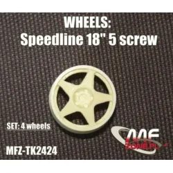 Mf-zone Tk2424 1/24 Speedline Wheels 5 Spoke 5 Screw