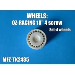 Mf-zone Tk2435 1/24 Oz-racing Wheels 4 Screw Resin Kit