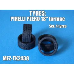 Mf-zone Tk2438 1/24 Pirelli Pzero Tyres 18inch Tarmac Rubber Set