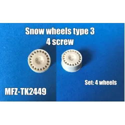 Mf-zone Tk2449 1/24 Snow Wheels Type 3, 1 Screw Resin Kit
