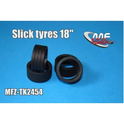 Mf-zone Tk2454 1/24 Slick Tyres 18inch Rubber Set
