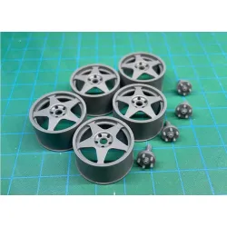 Mf-zone Tk2492 1/24 Speedline 5/5 Wheels 5 Pcs 3d Print Resin Kit