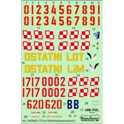 Modelmaker 1/48 D48047 Mig-17/Lim-5/6 In Polish Service Vol.2 Aircraft Decal