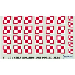 Model Maker D48135 1/48 Polish Chessboards For Polish Jets Mig-21 Mig-29 Su-22 F-16 And Others
