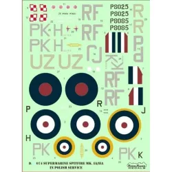 Model Maker D72074a 1/72 Decal For Spitfire Mk I/Ii In Polish Service