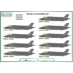 Model Maker D72235 1/72 Decal For Dutch F-35a - Generic Set
