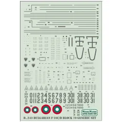 Model Maker D72243 1/72 Bulgarian F-16c/D Block 70 Generic Set
