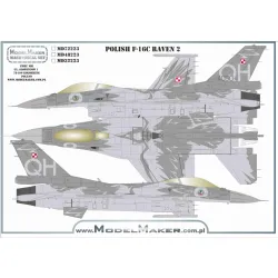 Model Maker Md72223 1/72 Polish F-16c - Raven 2