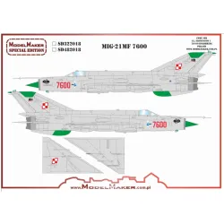 Model Maker Sd322018 1/32 Mig-21mf 7600 Decal For Aircraft